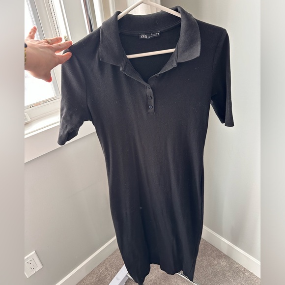 Black Polo Dress - Picture 3 of 3